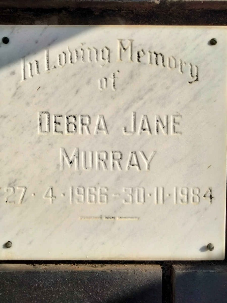 MURRAY Debra Jane 1966-1984