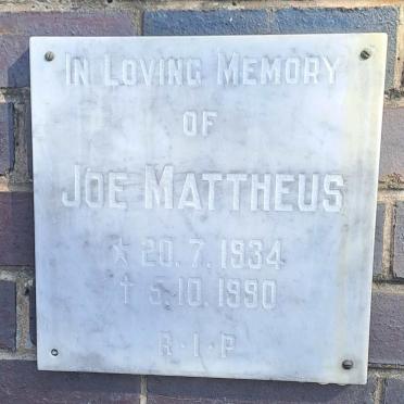 MATTHEUS Joe 1934-1990