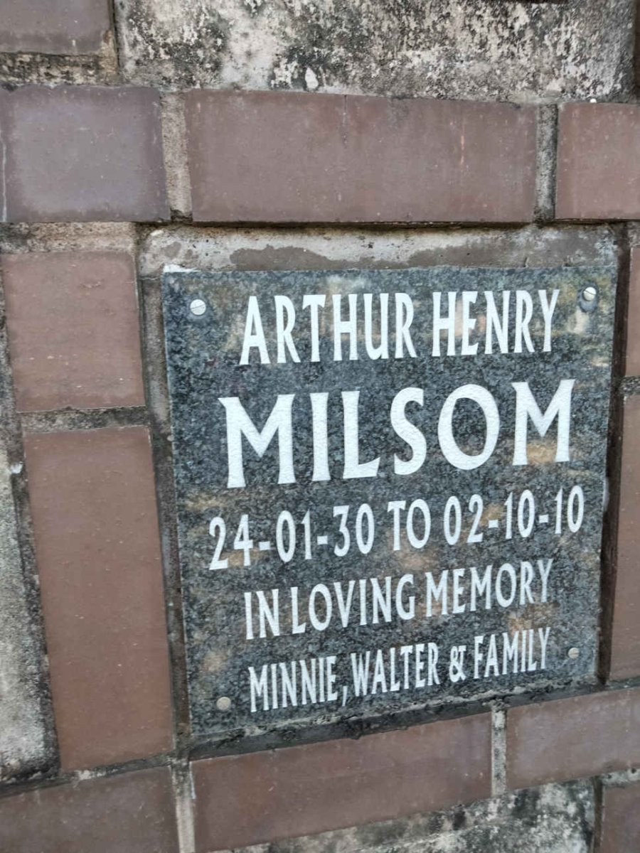 MILSOM Arthur Henry 1930-1910
