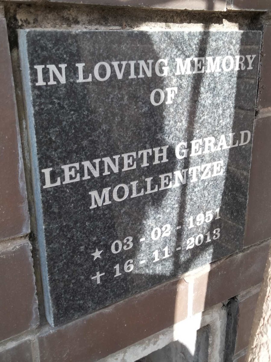 MOLLENTZE Lenneth Gerald 1951-2013