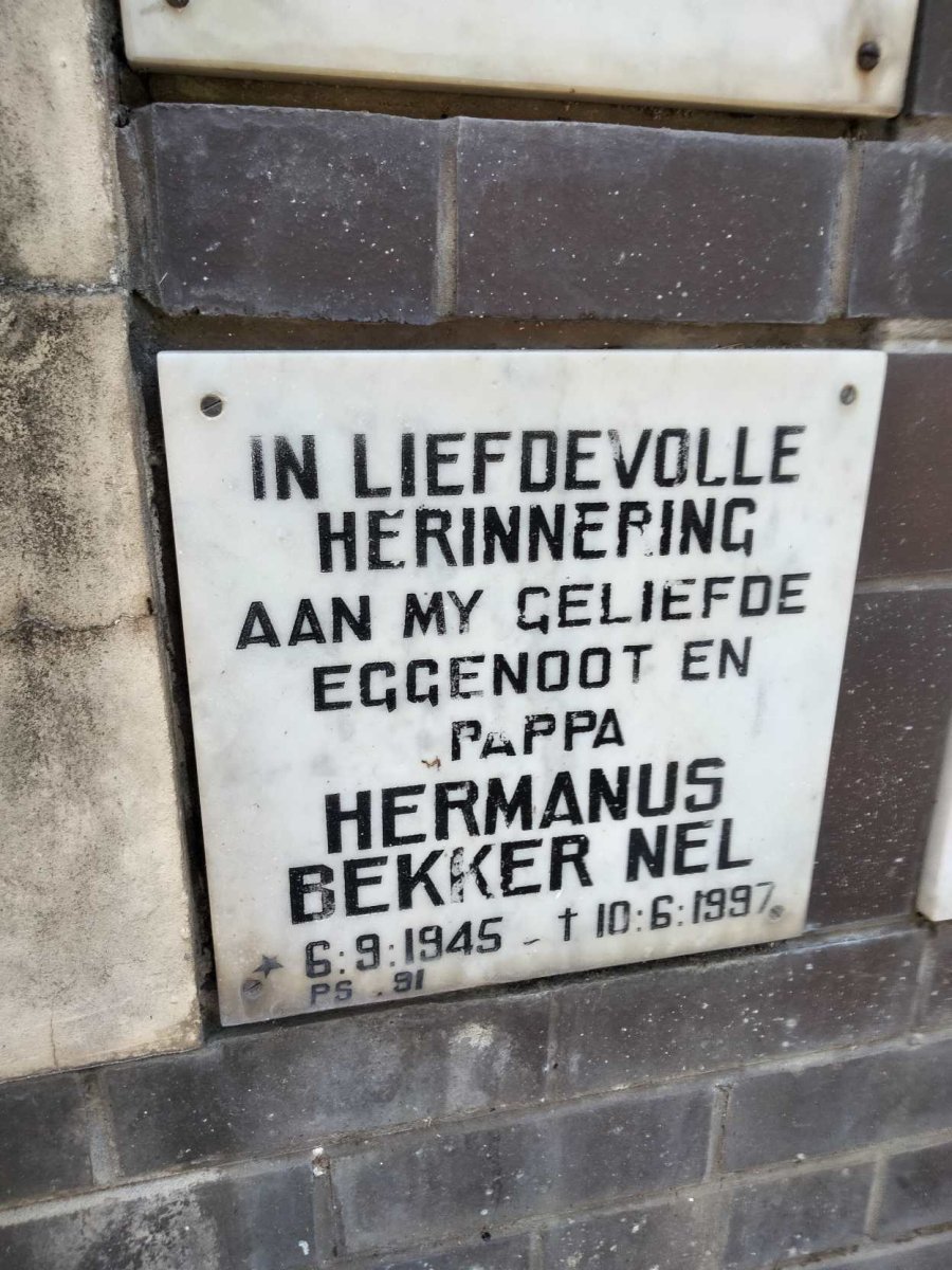 NEL Hermanus Bekker 1945-1997