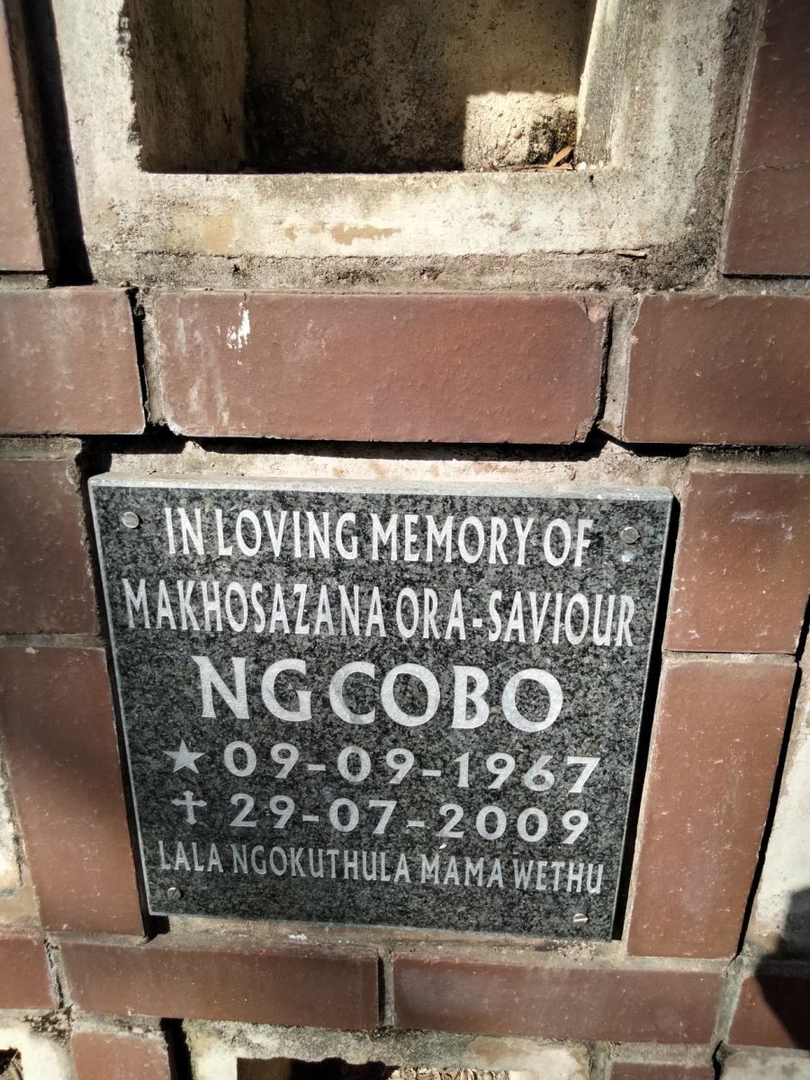NGCOBO Makhosazana Ora-Saviour 1967-2009
