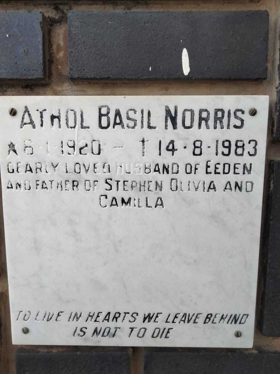 NORRIS Athol Basil 1920-1983