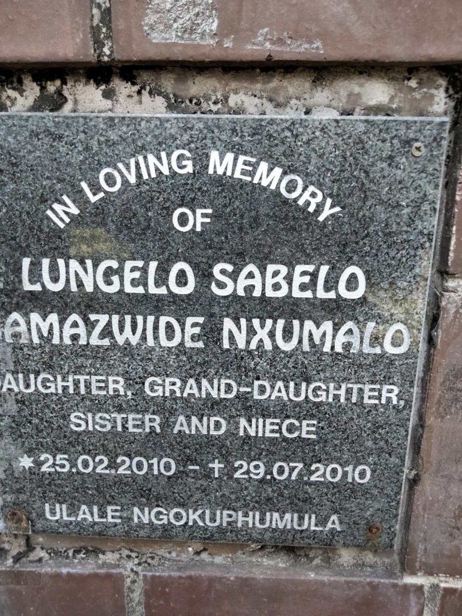 NXUMALO Lungela Sabelo Amazwide 2010-2010