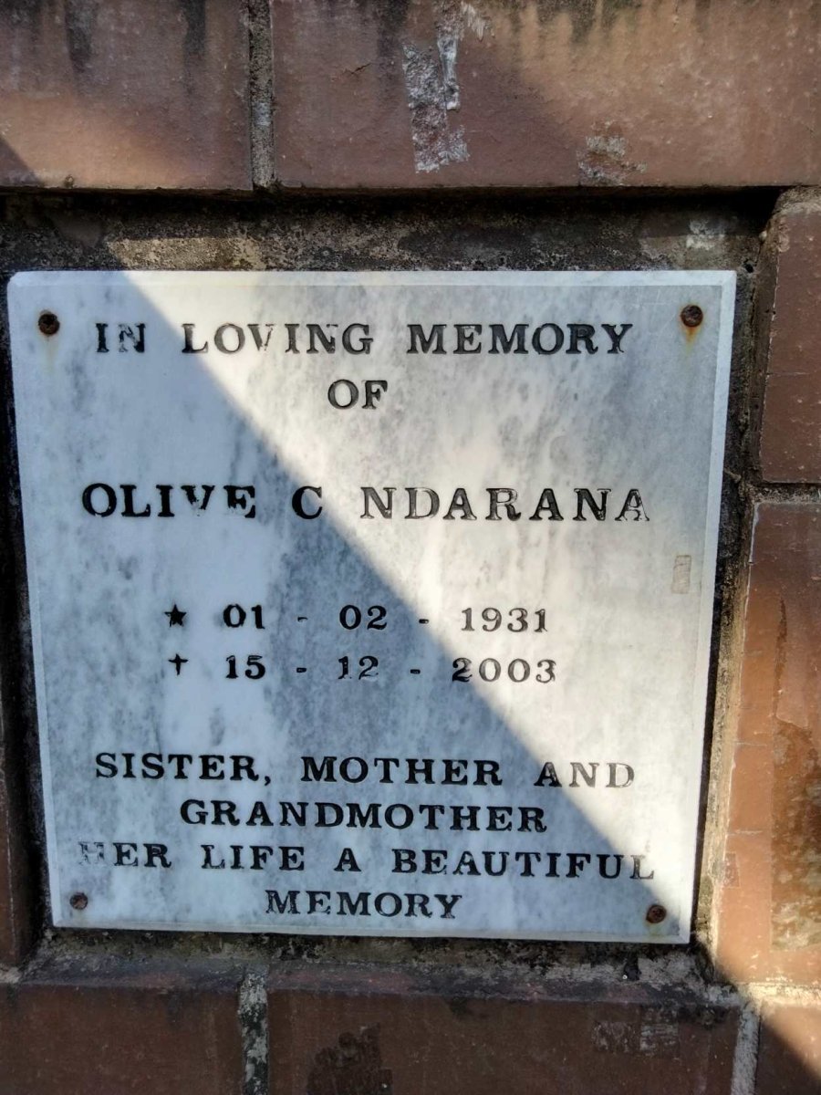 NDARANA Olive C. 1931-2003