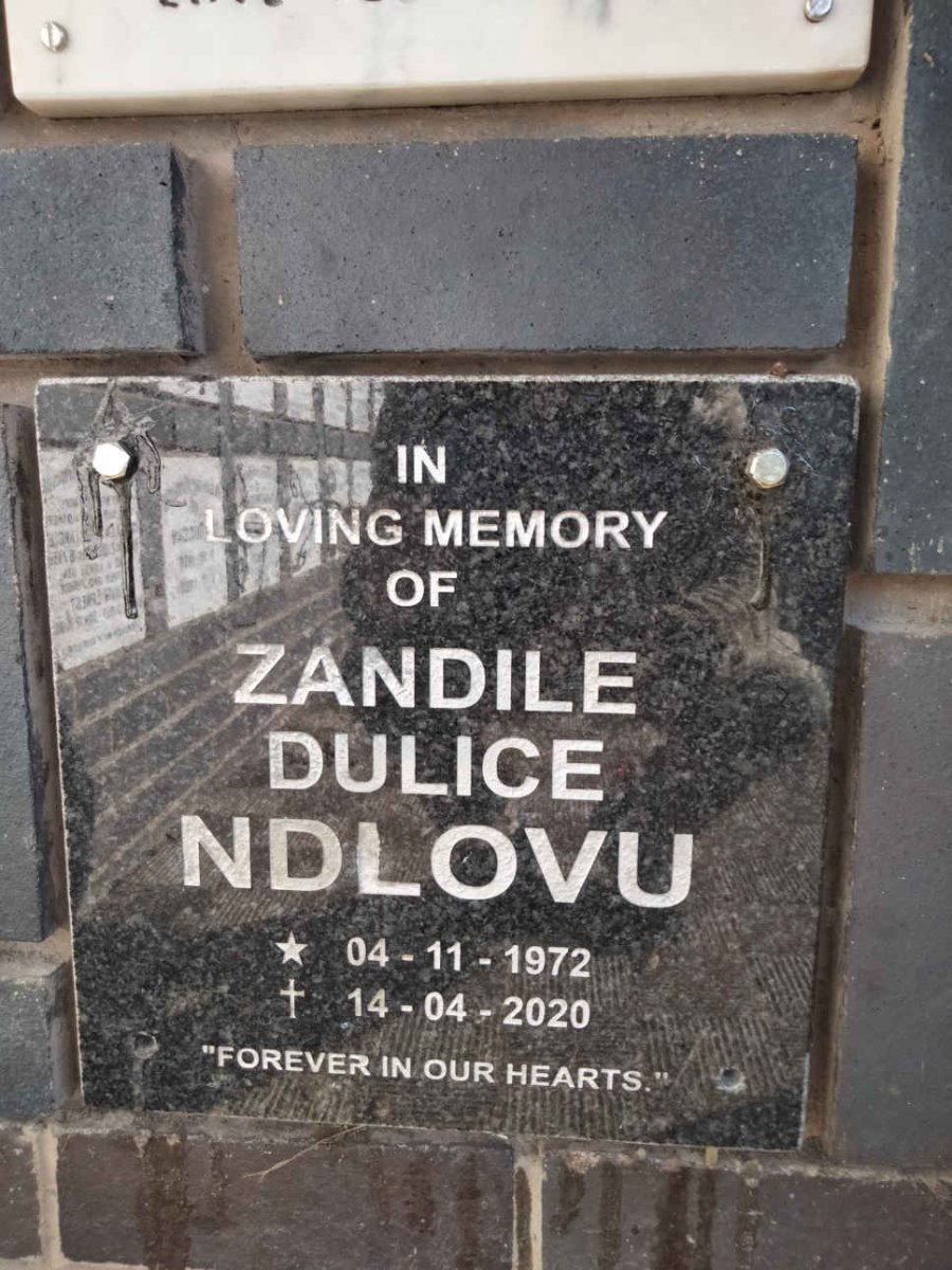 NDLOVU Zandile Dulice 1972-2020