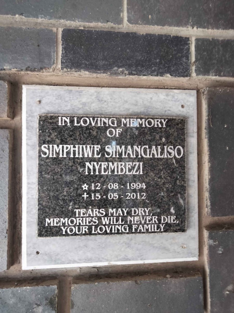 NYEMBEZI Simphiwe Simangaliso 1994-2012