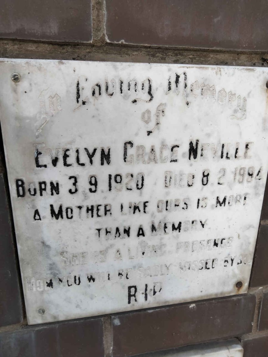 NEVILLE Evelyn Grace 1920-1994