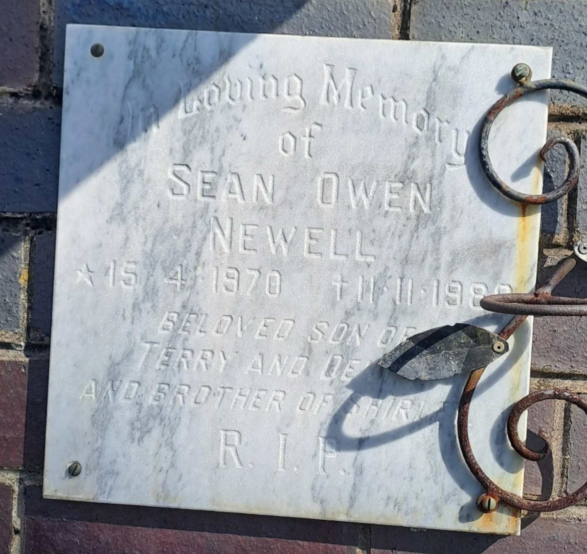 NEWELL Sean Owen 1970-198?