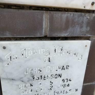 PATERSON John Coupar 1904-1984 &amp; Sheila Mary 1911-1997