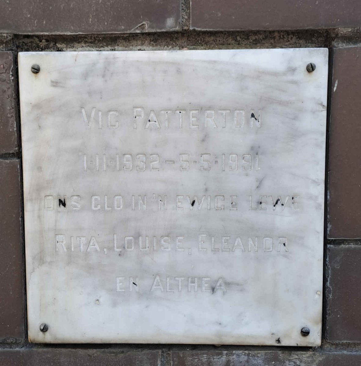 PATTERTON Vic 1932-1991