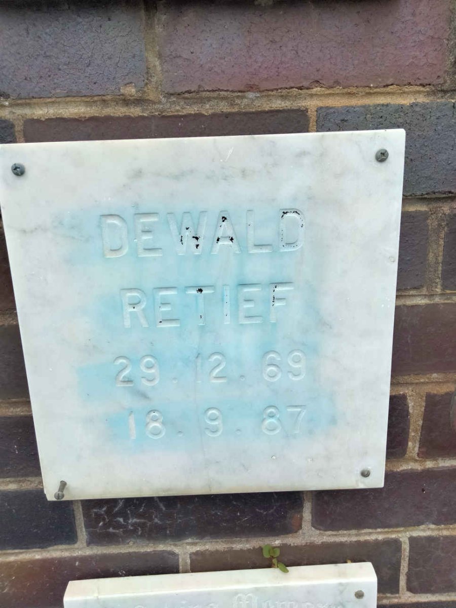 RETIEF Dewald 1969-1987