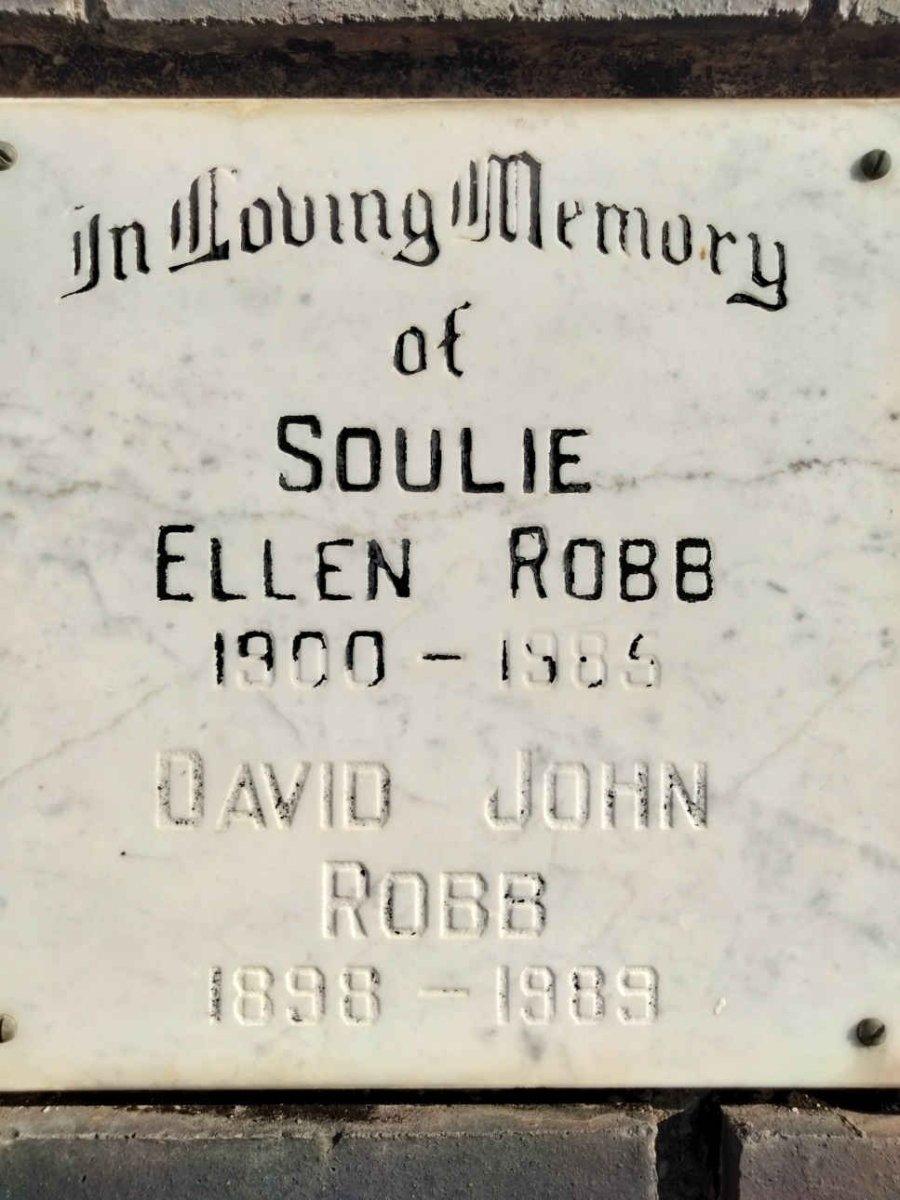 ROBB David John 1898-1989 &amp; Soulie Ellen 1900-1985