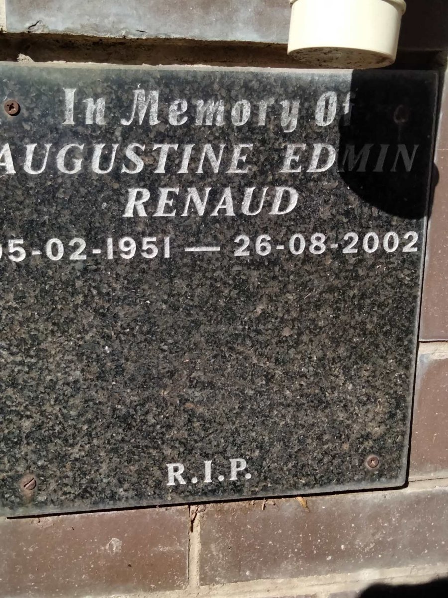 RENAUD Augustine Edmin 1951-2002
