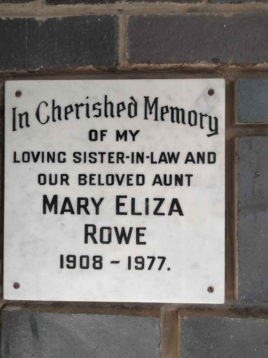 ROWE Mary Eliza 1908-1977