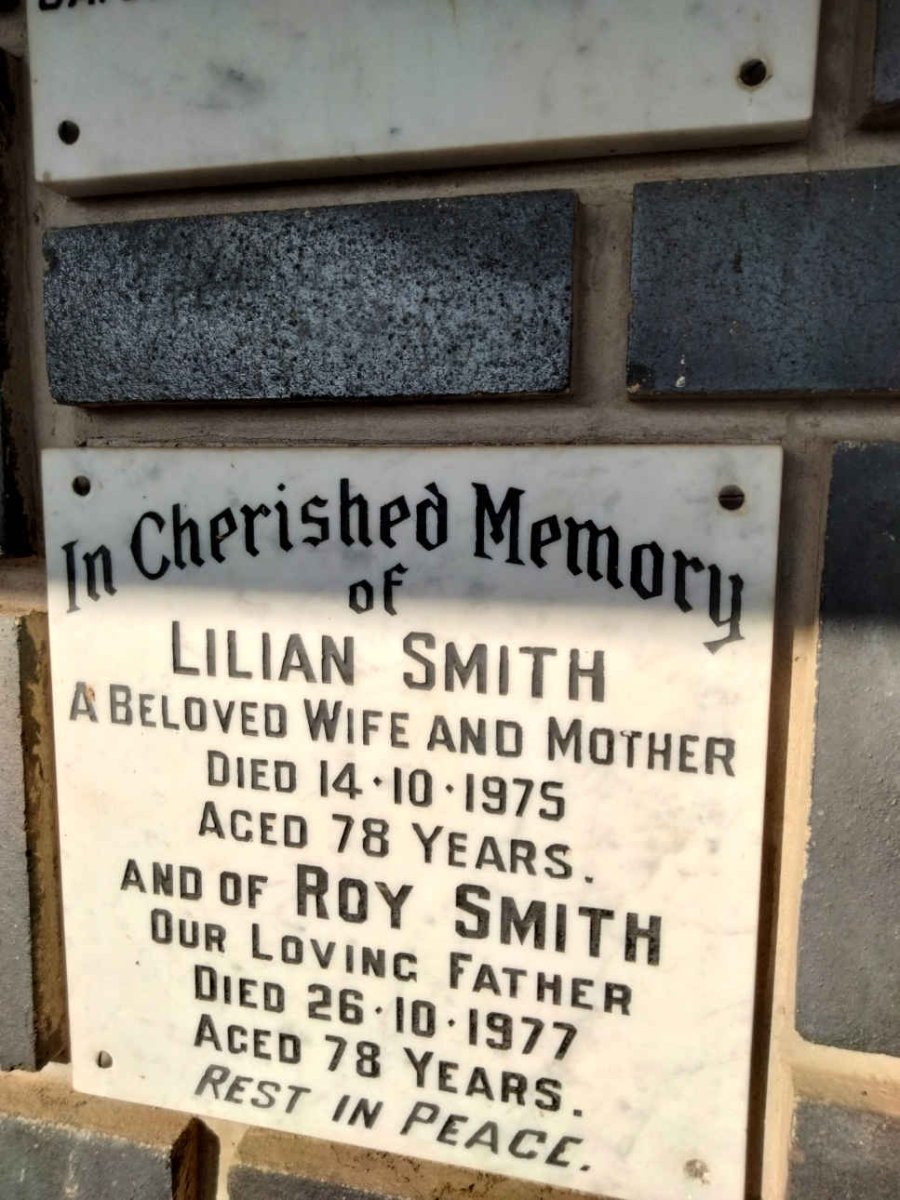 SMITH Roy -1977 &amp; Lilian -1975