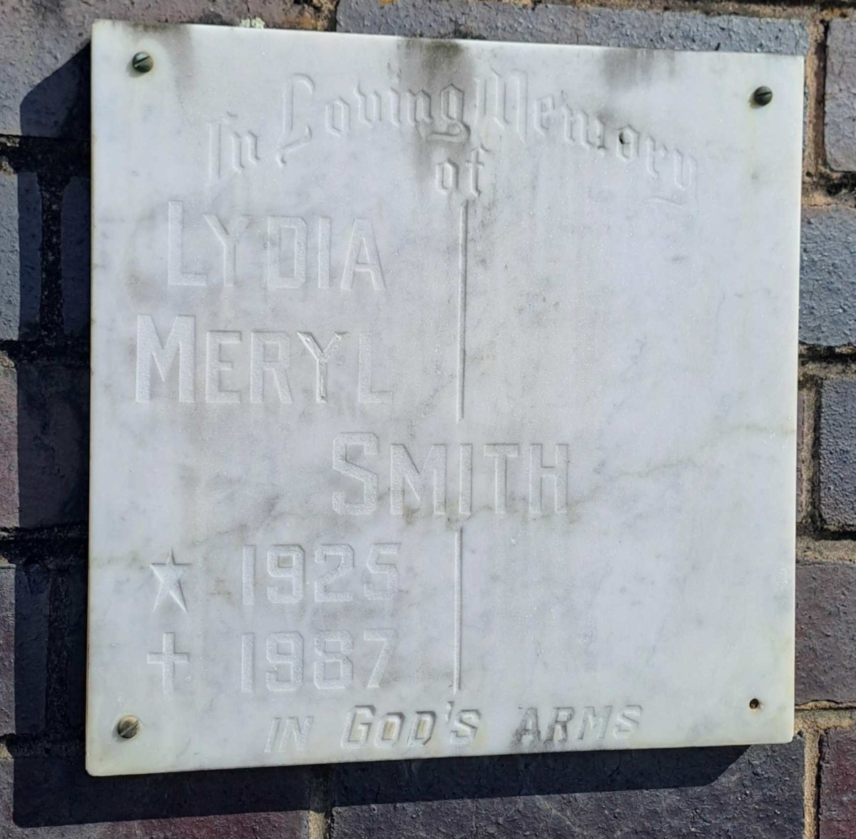 SMITH Lydia Meryl 1925-1987