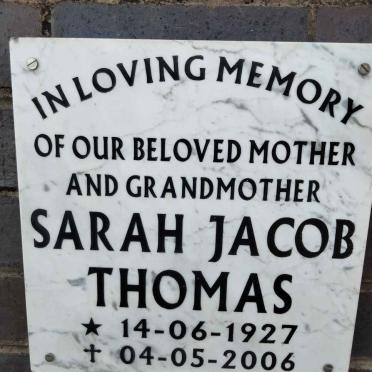 THOMAS Sarah Jacob 1927-2006