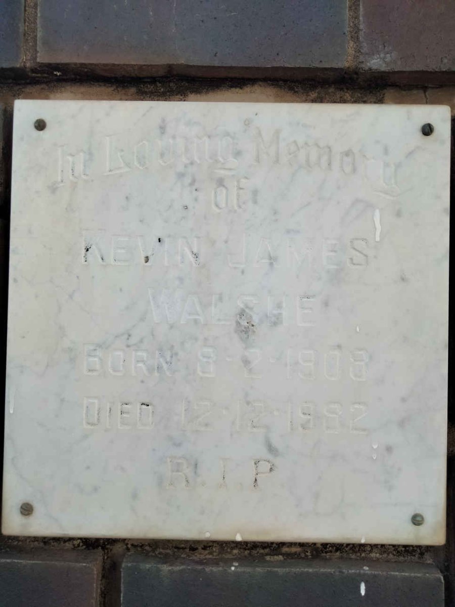 WALSHE Kevin James 1908-1982