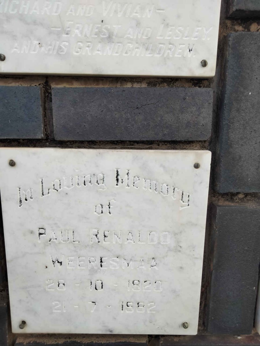 WEERESMAA Paul Renaldo 1920-1982