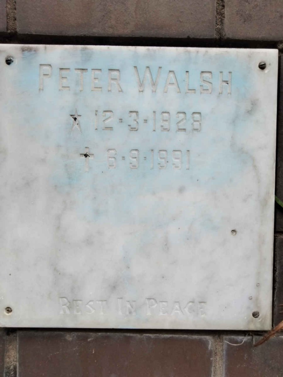 WALSH Peter 1928-1991