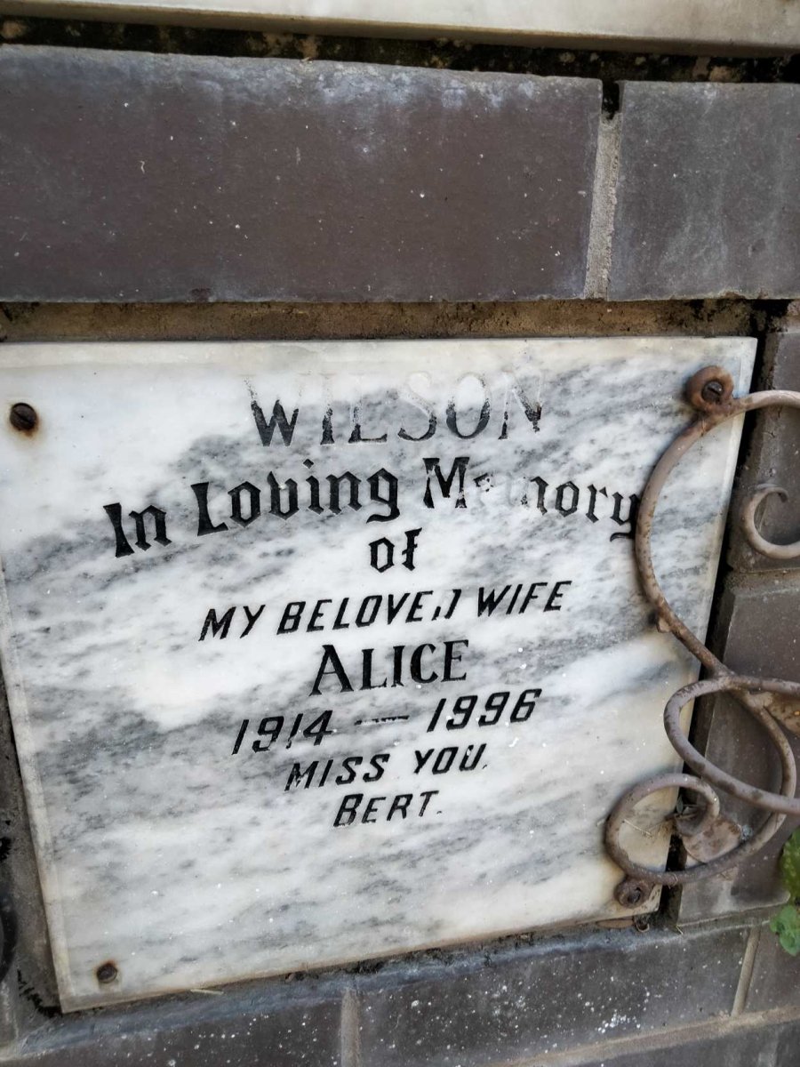 WIESON Alice 1914-1996