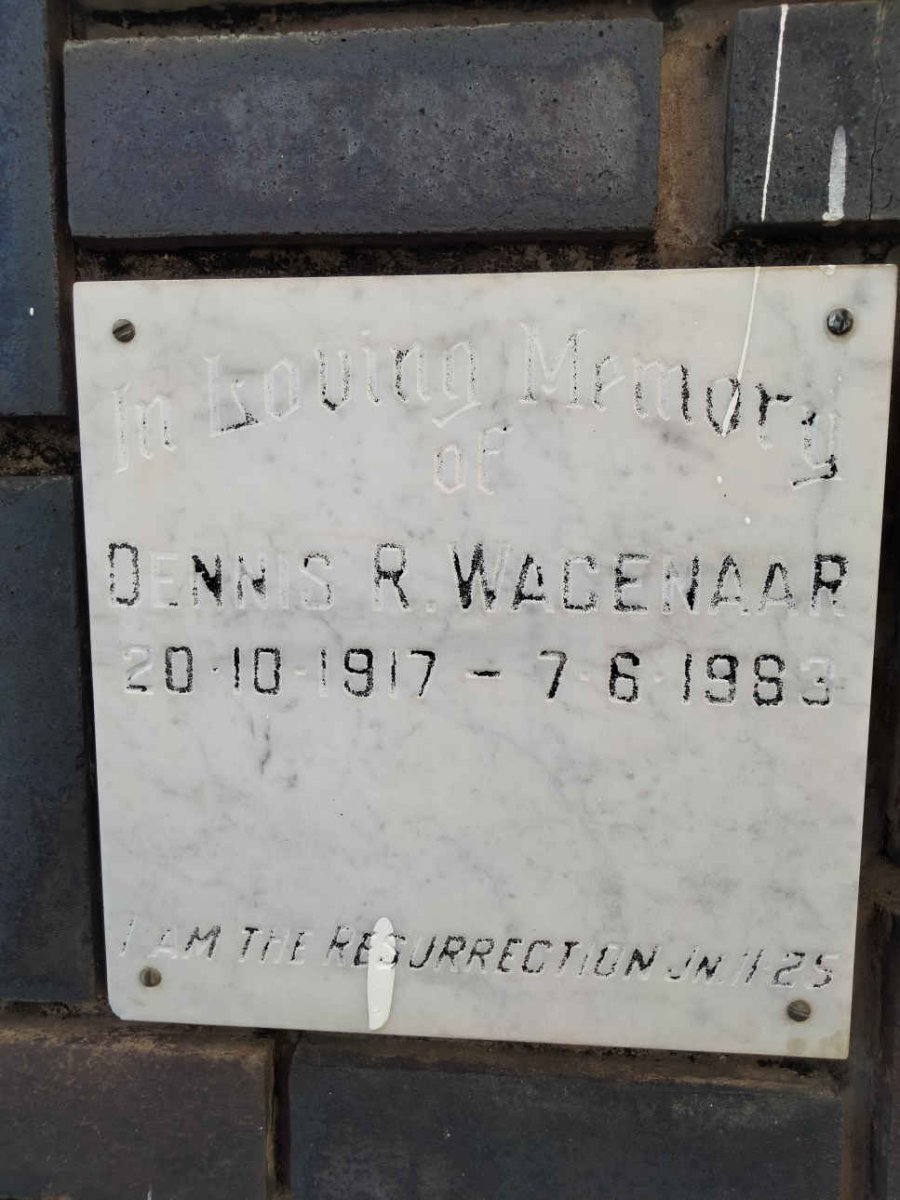 WAGENAAR Dennis R. 1917-1983
