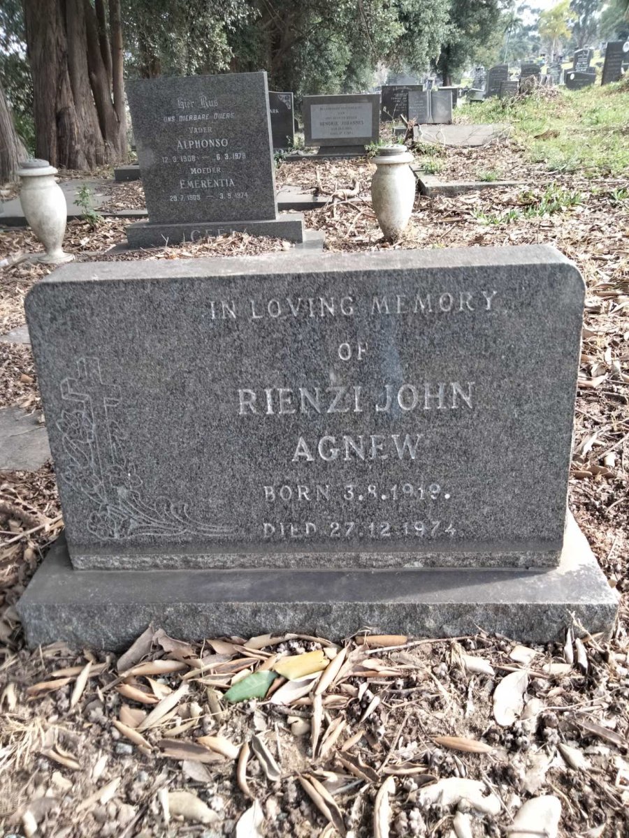 AGNEW Rienzi John 1919-1974