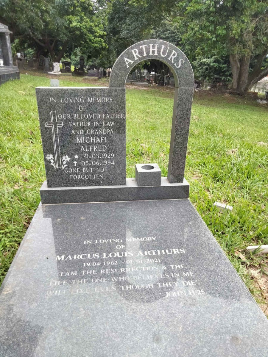 ARTHURS Michael Alfred 1929-1994 :: ARTHURS Marcus Louis 1962-2021