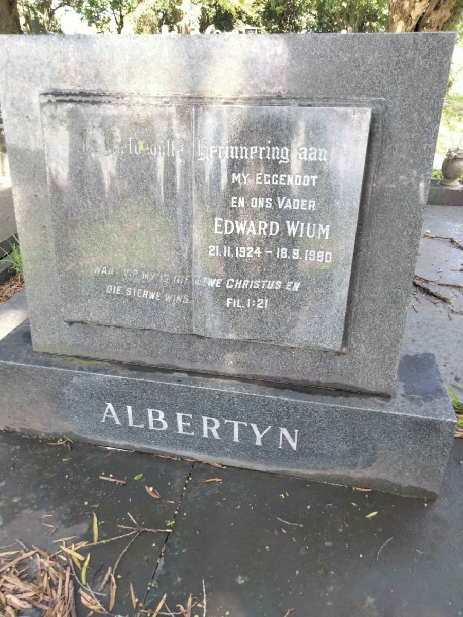 ALBERTYN Edward Wium 1924-1980