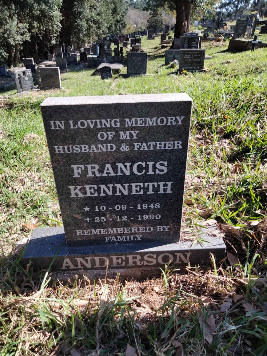 ANDERSON Francis Kenneth 1948-1990