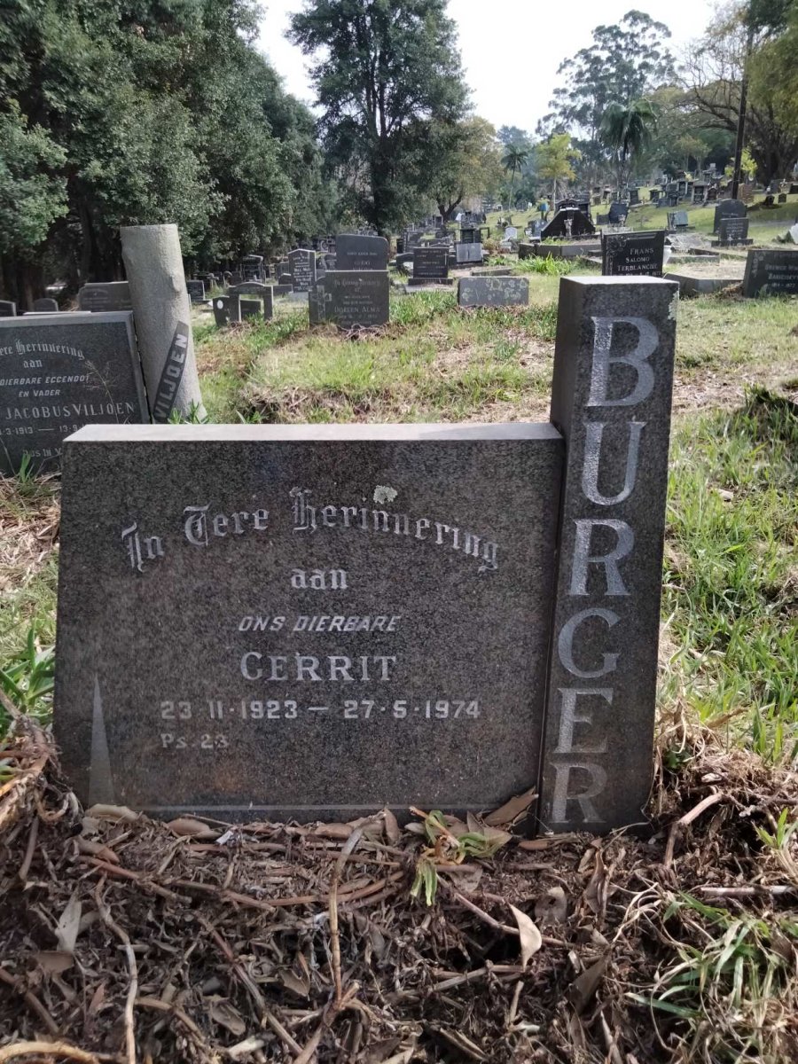 BURGER Gerrit 1923-1974