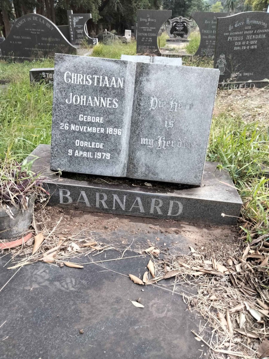 BARNARD Christiaan Johannes 1896-1979