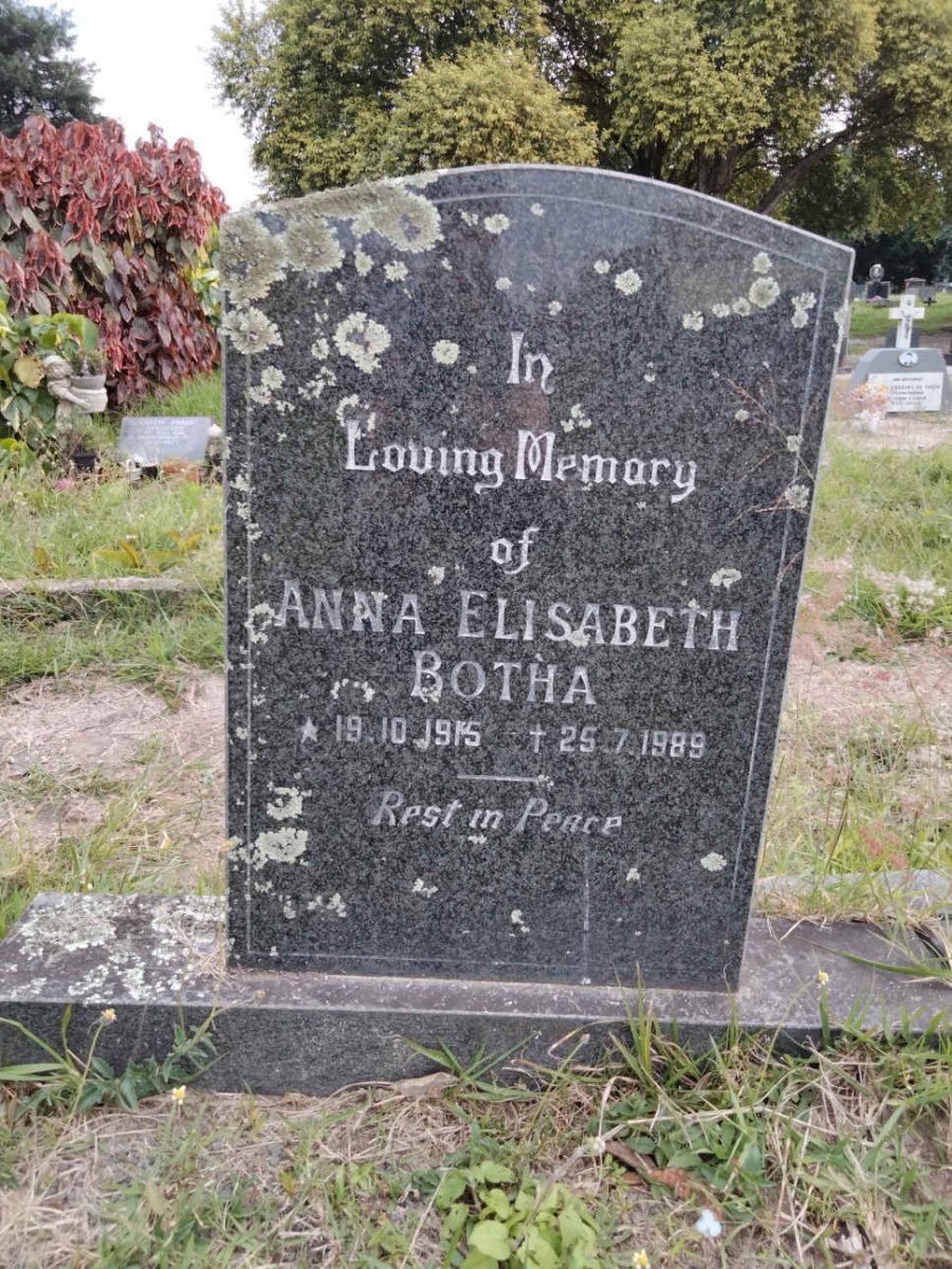 BOTHA Anna Elisabeth 1915-1989