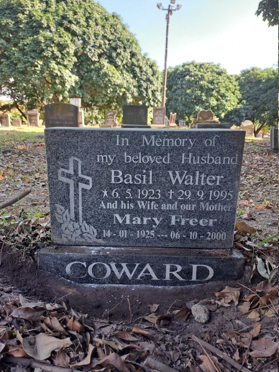 COWARD Basil Walter 1923-1995 & Mary Freer 1925-2000
