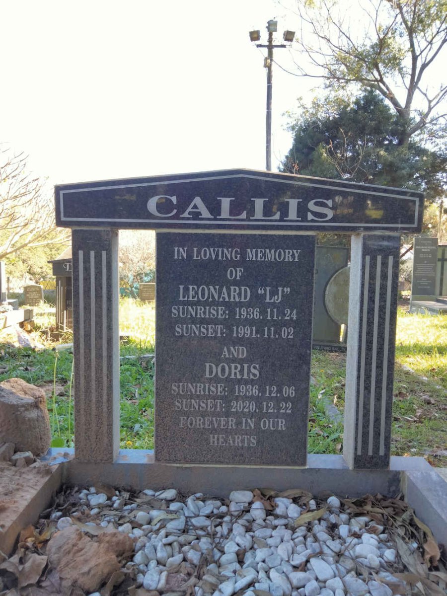 CALLIS Leonard 1936-1991 & Doris 1936-2020