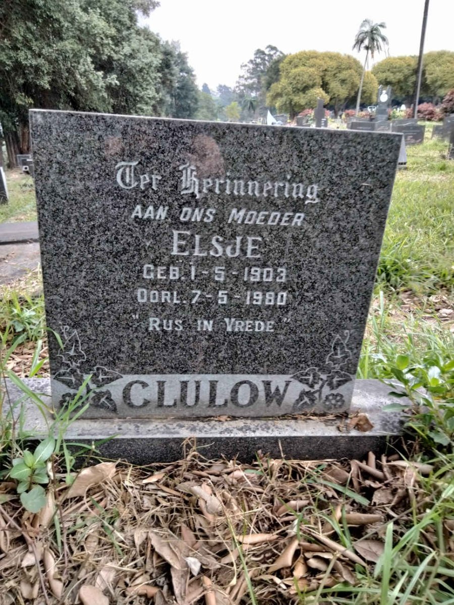 CLULOW Elsje 1903-1980
