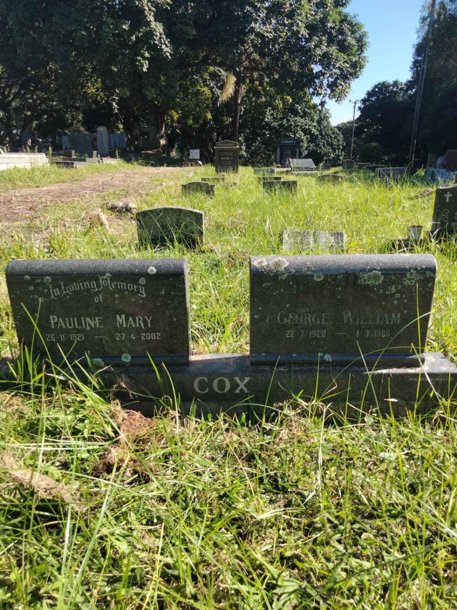 COX George William 1920-1986 &amp; Pauline Mary 1921-2002
