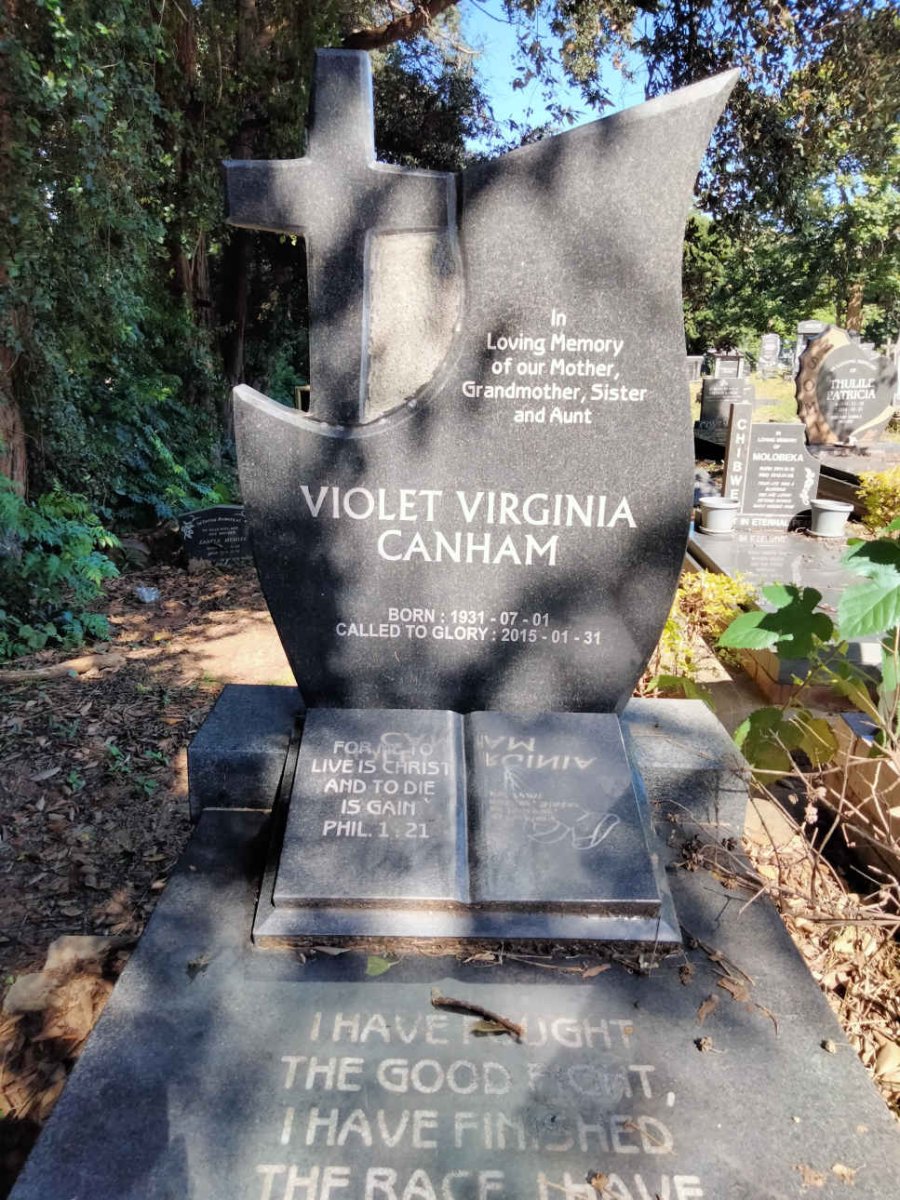 CANHAM Violet Virginia 1931-2015