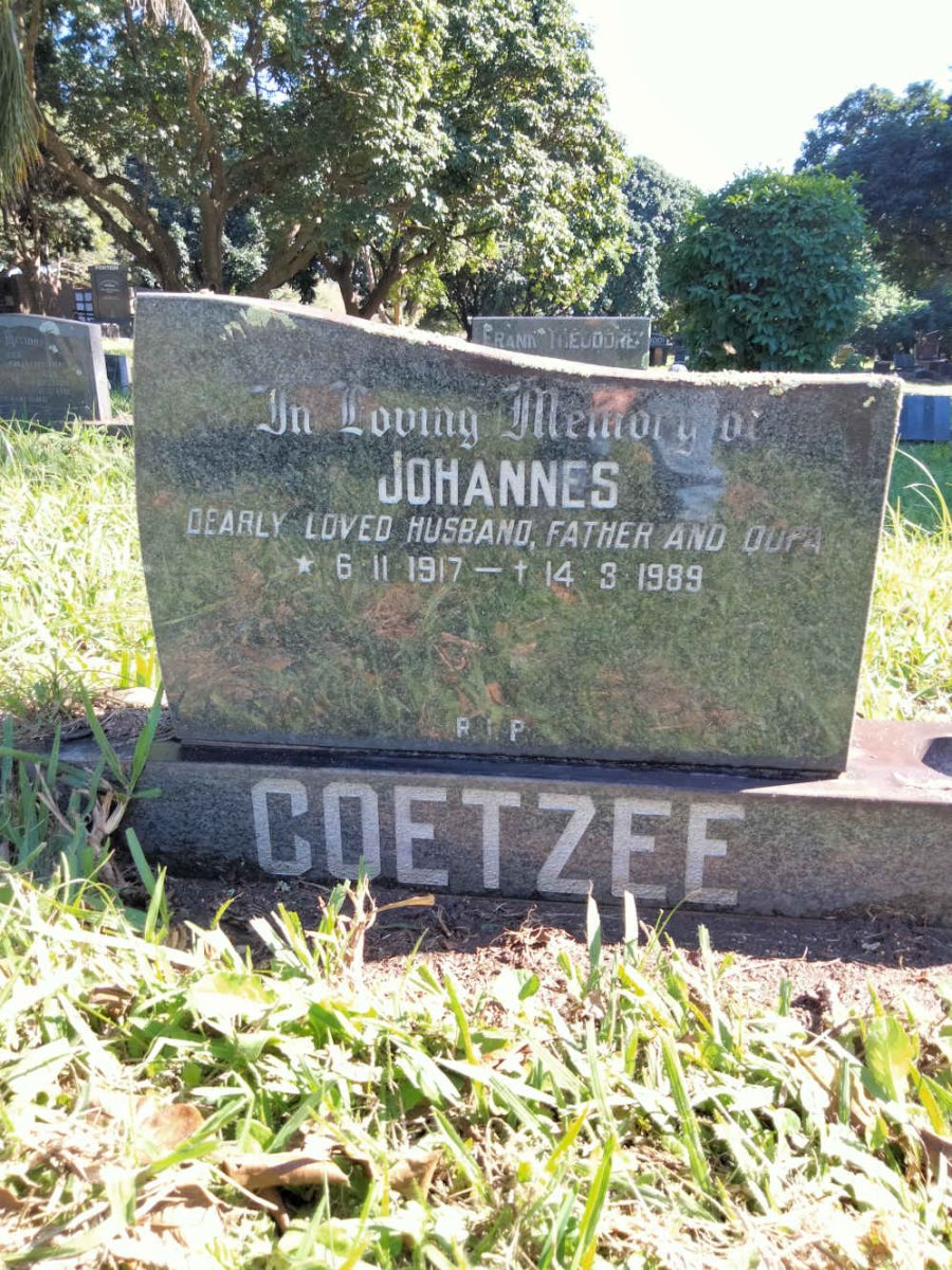 COETZEE Johannes 1917-1989
