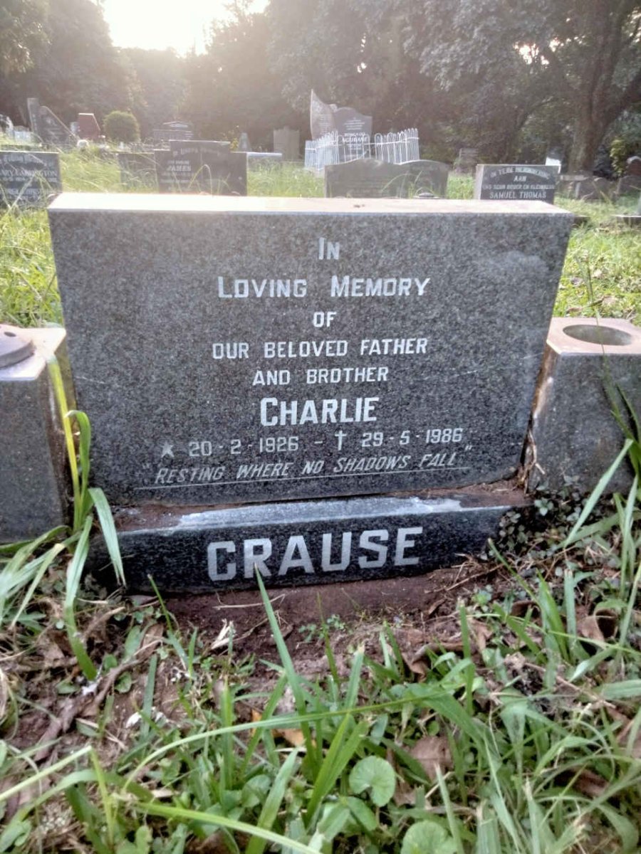 CRAUSE Charlie 1926-1986