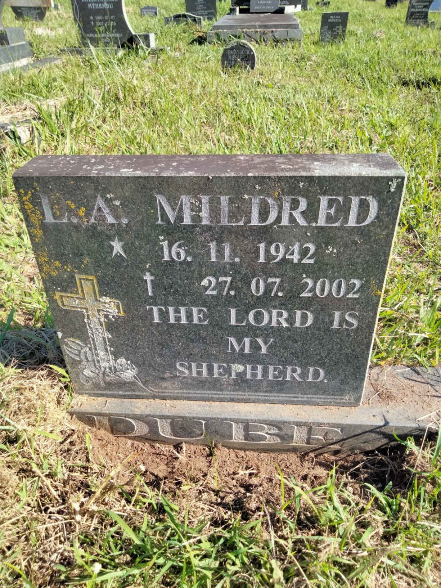 DUBE L.A. Mildred 1942-2002