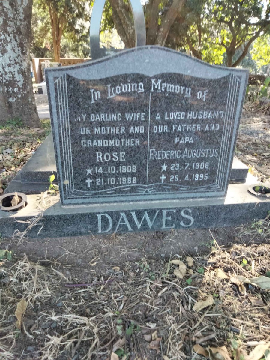 DAWES Frederic Augustus 1906-1995 &amp; Rose 1908-1988