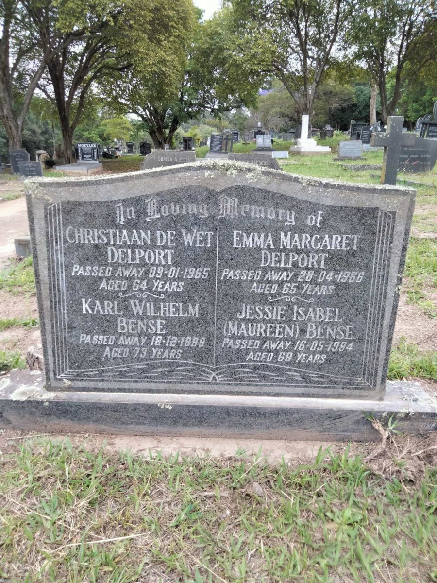 DELPORT Christiaan de Wet -1965 &amp; Emma Margaret -1966