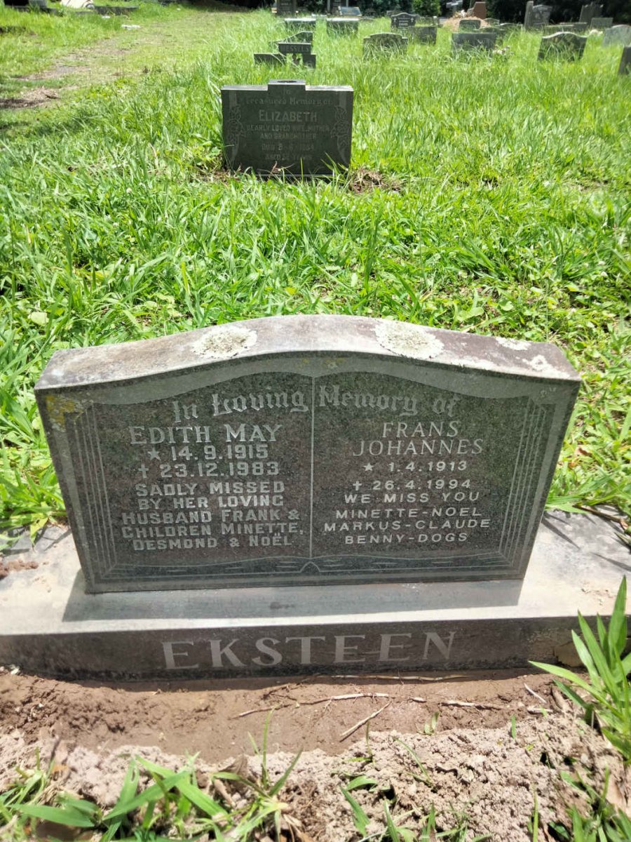 EKSTEEN Frans Johannes 1913-1994 & Edith May 1915-1983