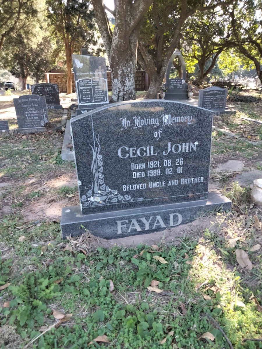 FAYAD Cecil John 1921-1988