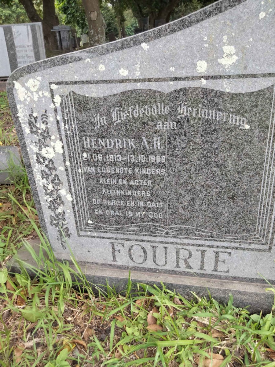 FOURIE Hendrik A.H. 1913-1989
