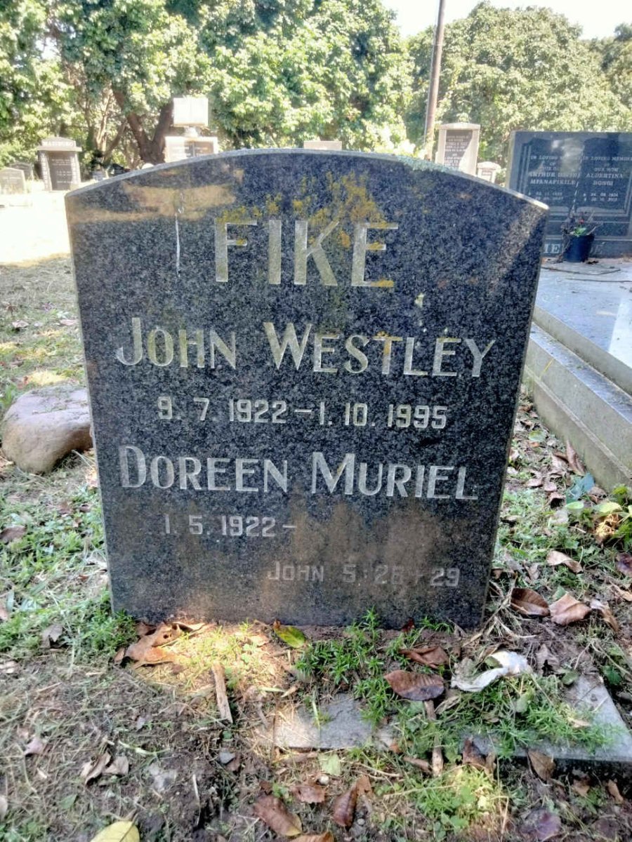 FIKE John Westley 1922-1995 &amp; Doreen Muriel 1922-