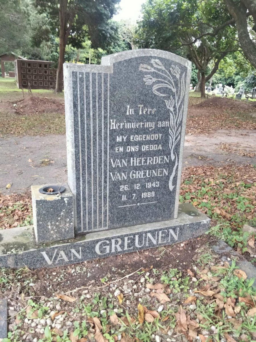GREUNEN Van Heerden, van 1943-1989
