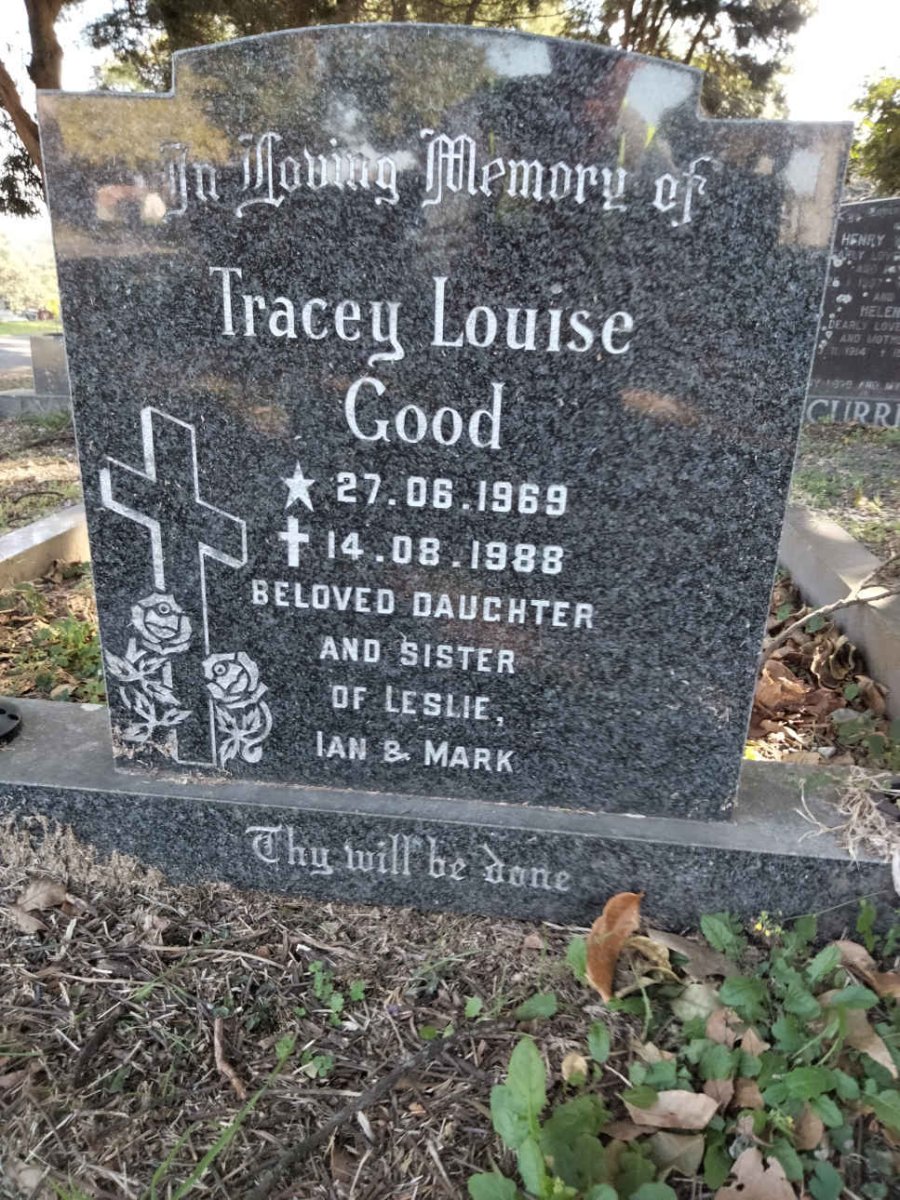 GOOD Tracy Louise 1969-1988